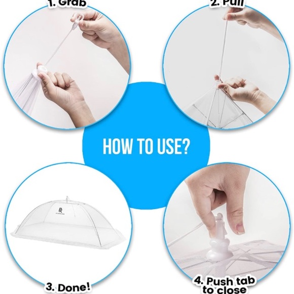 NEW BBQ Reception “PicniKing” Mesh Umbrellas Set 2XL 4Med Carry Bag - Picture 5 of 10